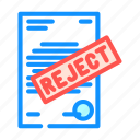 employee, reject, deny, document, cancel, business