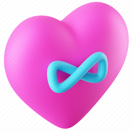 Infinite love, infinite, relationship, forever, eternal, eternal-love, valentine 3D illustration - Download on Iconfinder