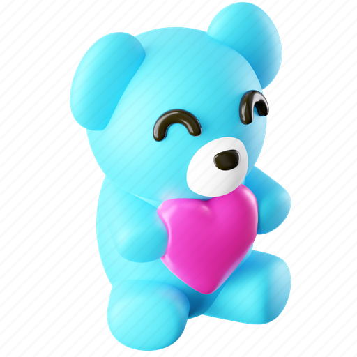 Teddy, bear, teddy bear, toy, gift, animal, soft-toy 3D illustration - Download on Iconfinder