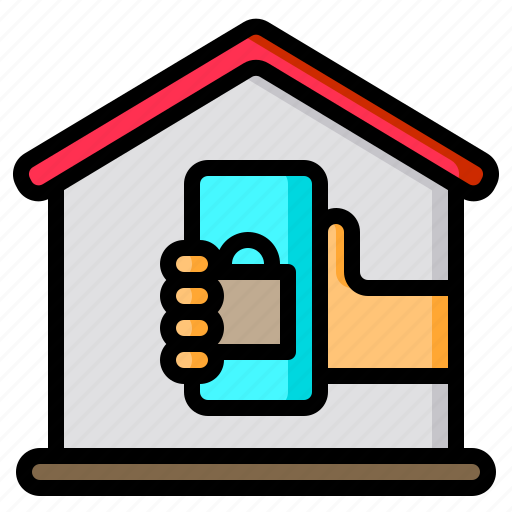Hand, home, house, shopping, smartphone icon - Download on Iconfinder