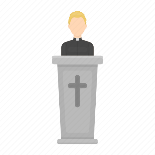Attribute, church, faith, prayer, priest, religion, silhouette icon - Download on Iconfinder