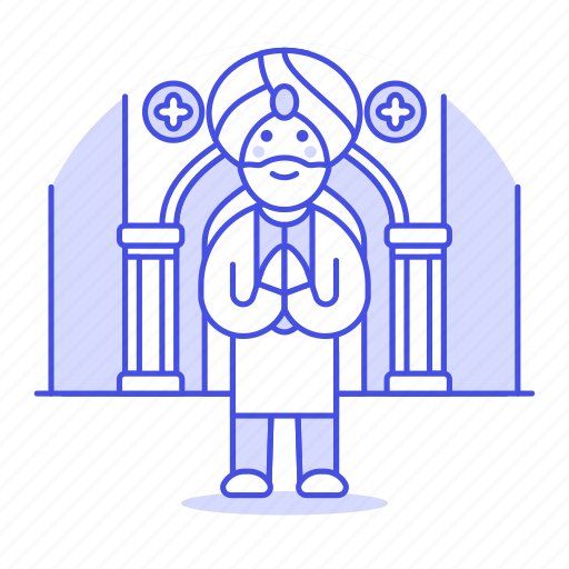 Building, dharma, hindu, hinduism, indian, male, religion icon - Download on Iconfinder