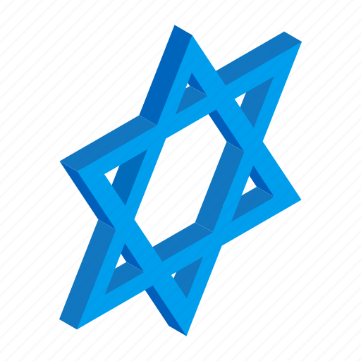 David, hanukkah, hebrew, isometric, jewish, religion, star icon - Download on Iconfinder