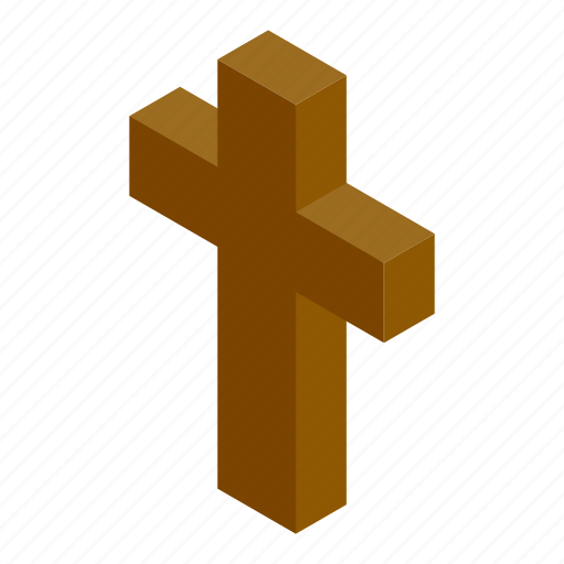 Baptist, belief, cross, grave, isometric, object, religious icon - Download on Iconfinder