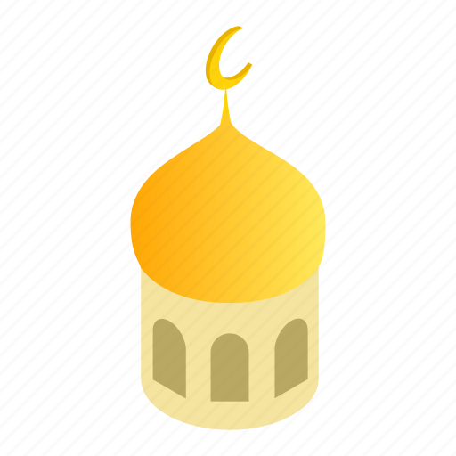 Crescent, islam, islamic, isometric, minaret, old, spiritual icon - Download on Iconfinder