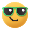 emoji, cool, smile, sunglasses