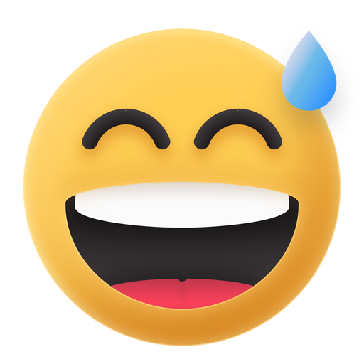 Emoji, lol, smile, happy, sweat icon - Free download