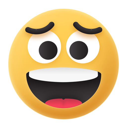 Emoji, worried, smile, laugh icon - Free download
