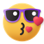 emoji, cool, kiss 