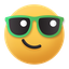 emoji, cool, smile, sunglasses 