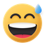 emoji, lol, smile, happy, sweat 