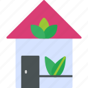 eco, house, ecological, ecology, home, icon