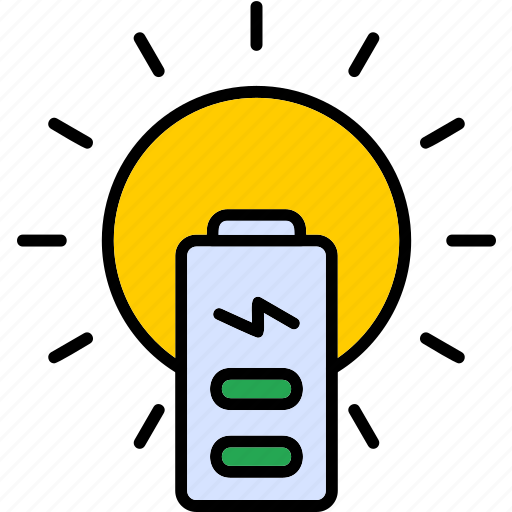 Battery, charge, electricity, power, renewable, solar, sun icon - Download on Iconfinder