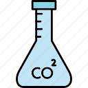 carbon, dioxide, co2, concept, contour, environmenta, icon