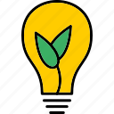eco, friendly, clean, energy, ideas, lightbulb, light, icon