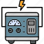 generator, electricity, electric, electrical, energy, icon 