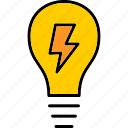 light, bulb, creative, idea, icon