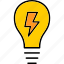 light, bulb, creative, idea, icon 