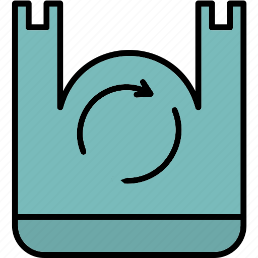 Recycled, plastic, bag, reusable, recycle, shopping, ecology icon - Download on Iconfinder