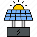 solar, panel, appliance, energy, icon