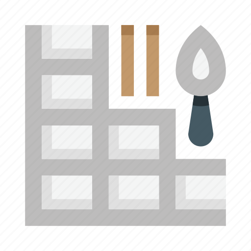 Renovation, repair, tile, tiler, glue, trowel, bathroom icon - Download on Iconfinder