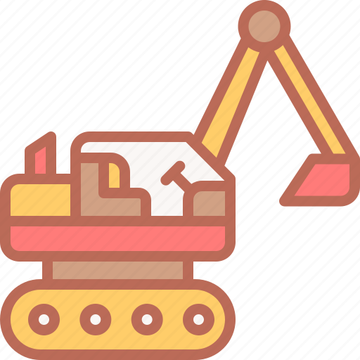 Excavator, machine, vehicle, equipment, industrial icon - Download on Iconfinder