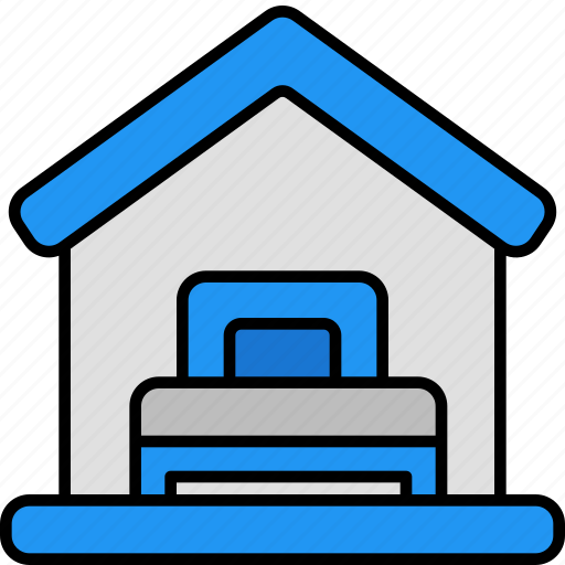 Accommodation, bedroom, hostel, bed, hotel, resting, rest icon - Download on Iconfinder