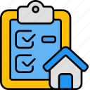 checklist, checking, clipboard, list, house, home, real, estate
