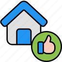 choice, house, home, building, thumbs, up, architecture, property