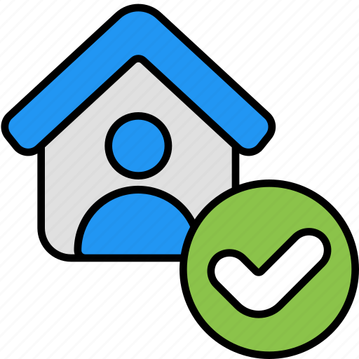Tenant, lessee, real, estate, house, home, check icon - Download on Iconfinder