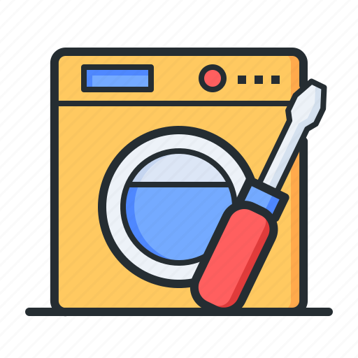 Apliiances, screwdriver, fix, washing machine icon - Download on Iconfinder