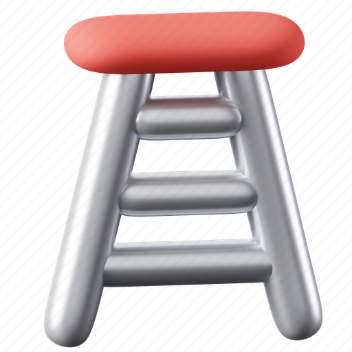 Ladder, equipment, male, young, happy, rating, employee 3D illustration - Download on Iconfinder