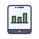 analytics, chart, graph, mobile, report, smartphone, statistic