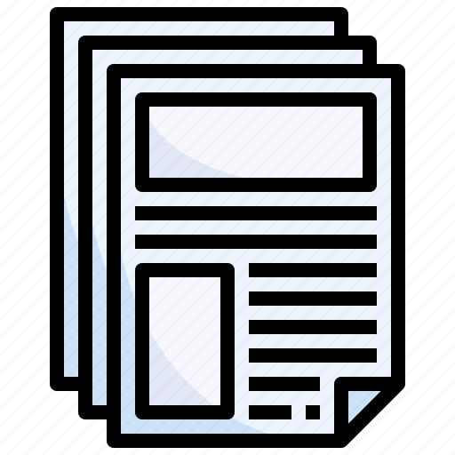 Report, journal, file, newspaper, communications icon - Download on Iconfinder