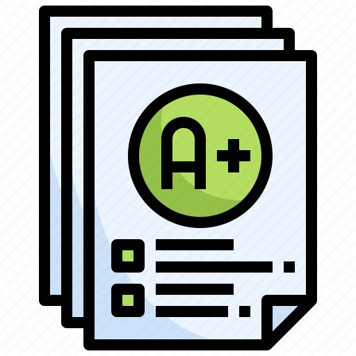 Report, card, a, plus, qualification, test, document icon - Download on Iconfinder