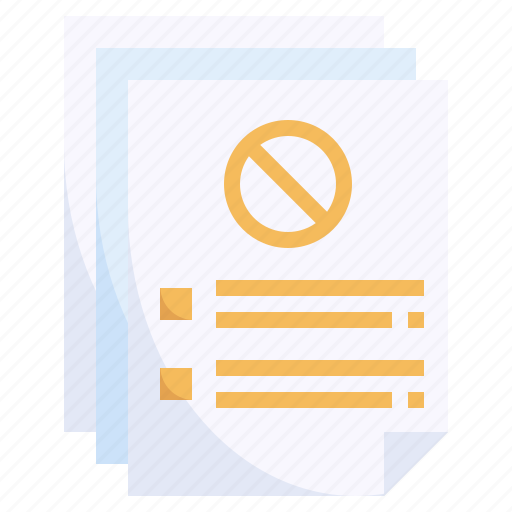 Petition, document, files, agreement, prohibition icon - Download on Iconfinder