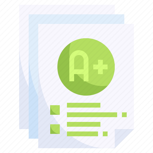 Report, card, a, plus, qualification, test, document icon - Download on Iconfinder