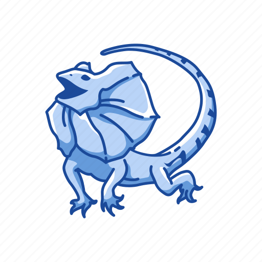 Animal, dragon lizard, frill-neck lizard, frilled dragon, invertebrate, lizard, reptile icon - Download on Iconfinder