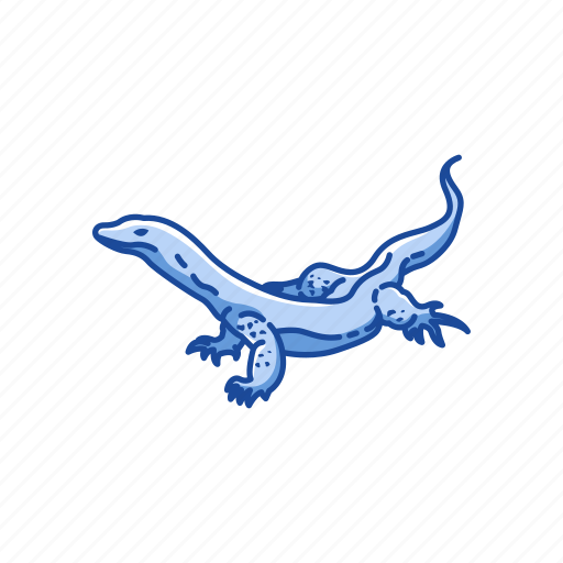 Animal, lizard, monitor lizard, reptiles, varanus salvador icon - Download on Iconfinder