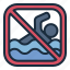 sea, signal, prohibited, security, protection, emergency, no swimming, not allowed 
