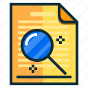 documents, idea, magnifier, research, search