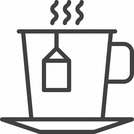 Bag, cup, saucer, tea icon - Download on Iconfinder