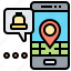 address, application, location, map, smartphone 