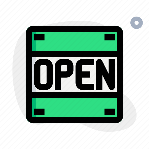 Open, sign board, restaurant, food icon - Download on Iconfinder