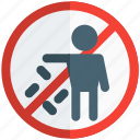 pictogram, restaurant, no littering, banned