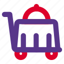 trolley, restaurant, pictogram