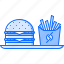 burger, fast, food, restaurant, soda, tray 