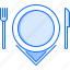 cafe, fork, knife, napkin, plate, restaurant 