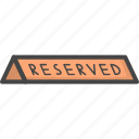 filled, outline, reserved, restaurant, service, sign