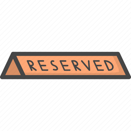 Filled, outline, reserved, restaurant, service, sign icon - Download on Iconfinder